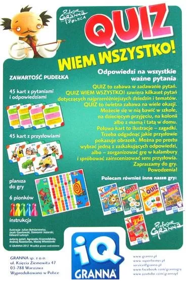 IQ. Quiz. Wiem wszystko Granna