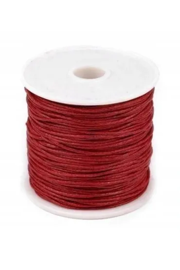 Brewis Sznurek bawe�niany woskowany czerwony 1 mm x 25 m