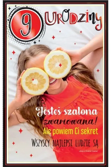 AbCard Kartka okoliczno�ciowa Urodziny 9 dziewczynka