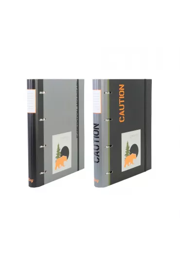 Segregator A4 4-ringowy na gumk� z wk�adem w linie i przek�adkami Traveller