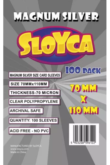 Sloyca Koszulki Magnum Silver 70 x 110 mm 100 szt.