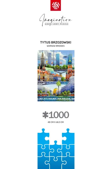 Puzzle 1000 el. Imagination: Tytus Brzozowski Warsaw Bridges / Warszawskie mosty Good Loot