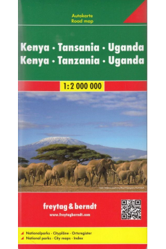 Kenia Tanzania Uganda mapa 1:2 000 000