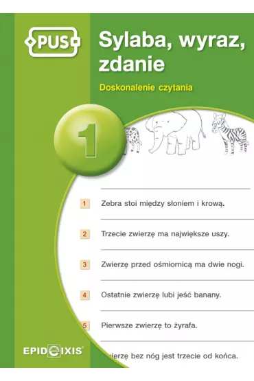 PUS Sylaba, wyraz, zdanie 1 Doskonalenie czytania - Olga  Wieli�ska-Jachymiak
