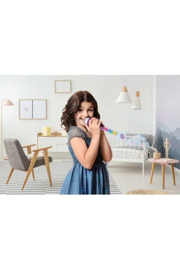 Lexibook-Apollo Mikrofon Frozen z efektami �wietlnymi i d�wi�kowymi i z��czem AUX-IN MIC90FZ