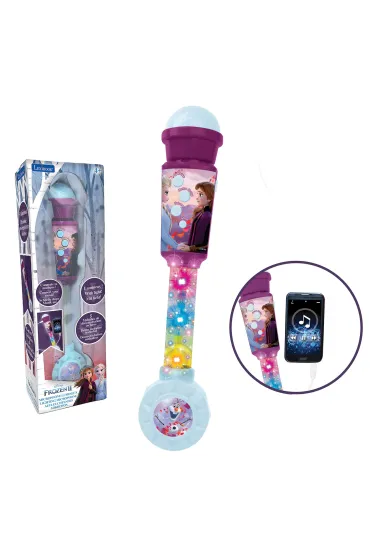 Lexibook-Apollo Mikrofon Frozen z efektami �wietlnymi i d�wi�kowymi i z��czem AUX-IN MIC90FZ