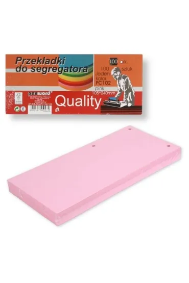 Penword Przek�adki do segregatora pink 100 szt.