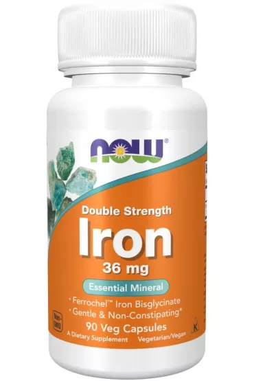Now Foods Double Strength Iron Suplement diety 90 kaps.
