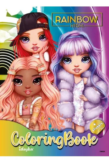 Kolorowanka z naklejkami Rainbow High