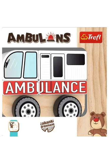 Zabawka drewniana. Ambulans Trefl