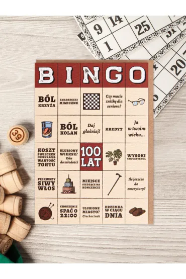 Absztyfikant Kartka Bingo 100 lat