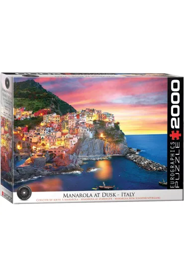 Puzzle 2000 Manarola At Dusk Italy 8220-5635 Eurographics