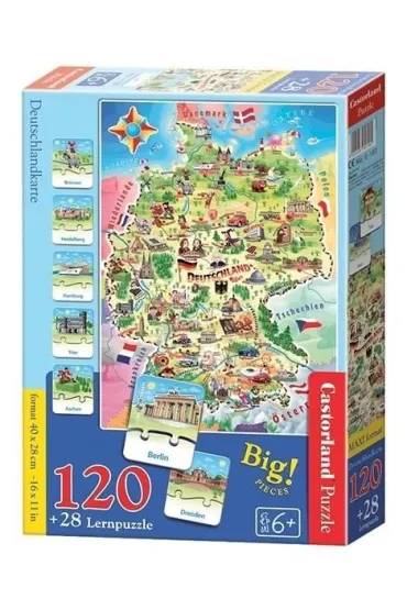 Puzzle 120 el. Deutschlandkarte Castorland