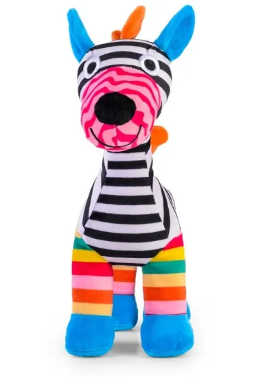 PLUSZAK ZEBRA 28CM KOLOROWA STOJACA Daffi