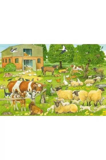 Puzzle 100 el. PQ Zwierz�ta na farmie Schmidt