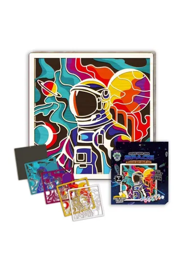 Zestaw do tworzenia obraz�w z drewna - Kosmos Splat Planet