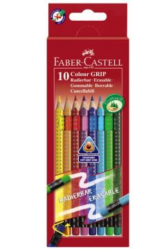 Faber-Castell Kredki Grip z gumk 10 kolorw