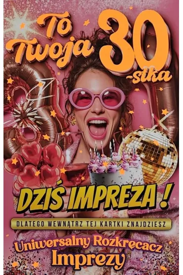 Yeku Karnet Urodziny 30 damskie