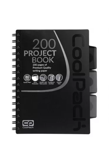 CoolPack Koobrulion A5 Black kratka 100 kartek