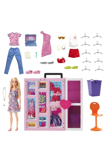 BRB Garderoba Barbie Zestaw + Lalka HGX57 Mattel