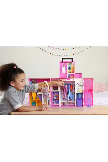 BRB Garderoba Barbie Zestaw + Lalka HGX57 Mattel