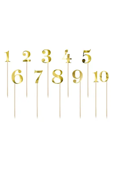 PartyDeco Numery na st� z�ote 25.5x26.5 cm