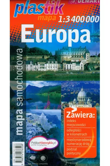 Europa mapa samochodowa "plastik"
