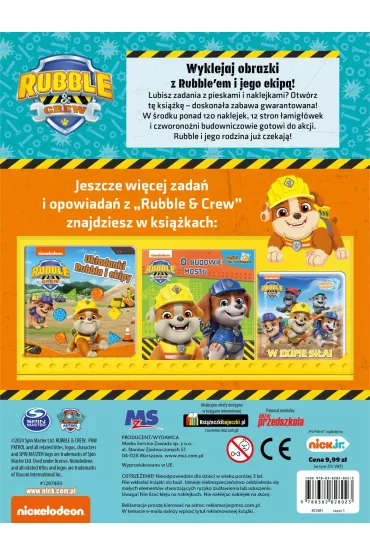 Rubble and crew. Naklejki na numerki. Ekipa Budowniczych