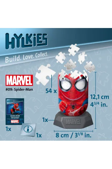 Puzzle 54 el. 3D Hylkies: Spiderman Ravensburger