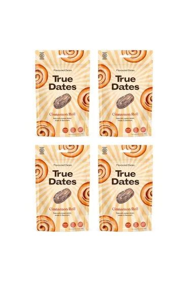 True Dates Daktyle o smaku Cinnamon Roll zestaw 4 x 100 g