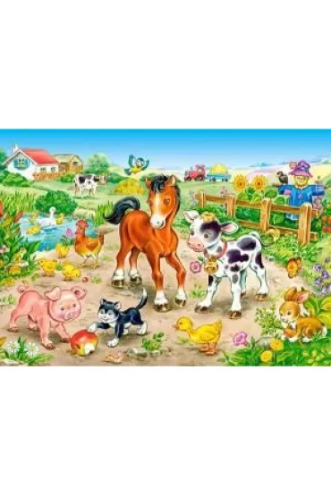 Puzzle 120 el. Na farmie Castorland