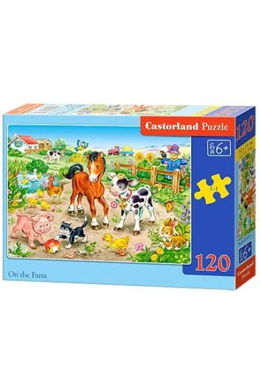 Puzzle 120 el. Na farmie Castorland