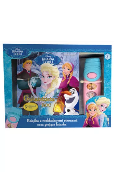 Disney Kraina Lodu gwie�dzista noc (ksi��ka z rozk�adanymi stronami i graj�ca latarka)