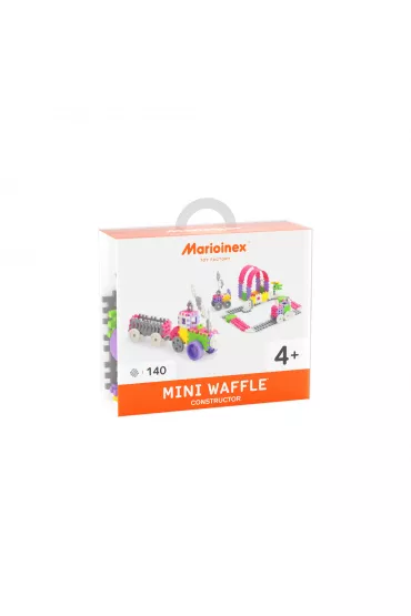 Mini Waffle Konstruktor Klocki konstrukcyjne Mini Waffle 140 element�w Konstruktor Du�y r�owy MARIOINEX 902837