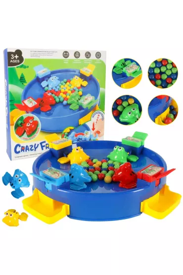 Gra zr�czno�ciowa g�odne �abki skacz�ce �aby 4 graczy 3+ XXL niebieska