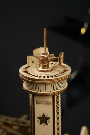Drewniane Puzzle 3D - Pozytywka Wiea Kontroli Lotw Robotime
