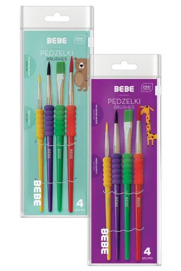 Interdruk P�dzelki z uchwytem BEBE Friends 4 szt.