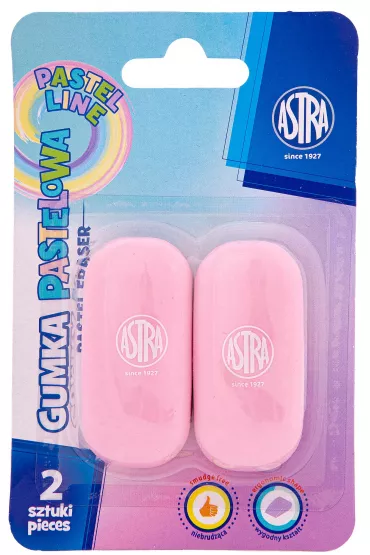 Astra Gumka owalna pastelowa 2 szt.