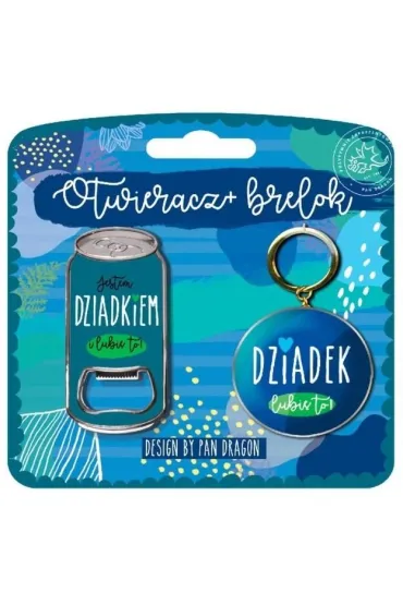 Pan Dragon Set Otwieracz + Brelok jestem Dziadkiem i lubi� to!