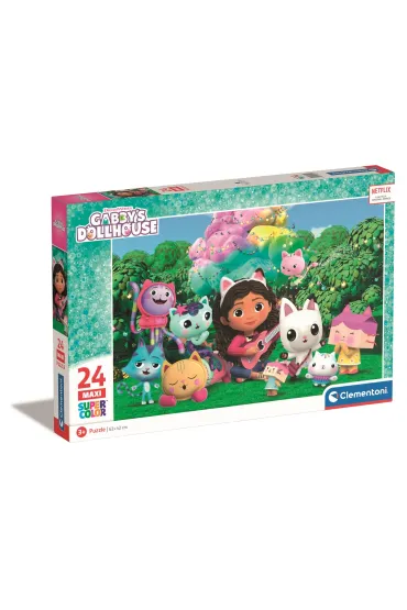 Puzzle 24 el. Maxi SuperColor. Koci Domek Gabi Clementoni