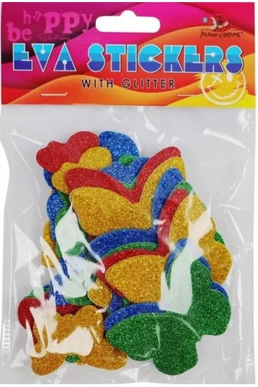 Fresh Zestaw naklejek Eva Motyle brokat 28 szt