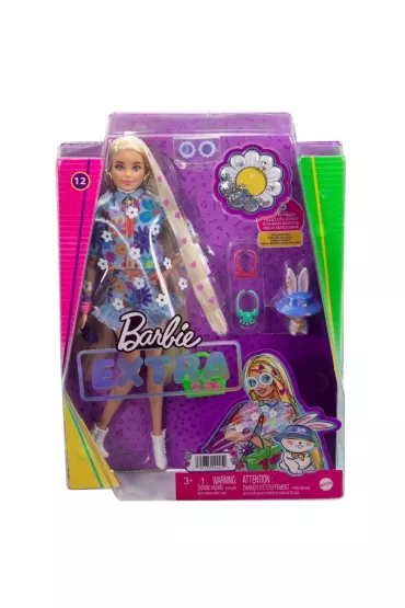 Barbie Extra Lalka Komplet w kwiatki/Blond wosy HDJ45 Mattel