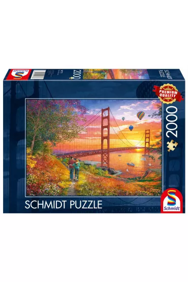 Puzzle 2000 el. PQ Spacer w pobli�u mostu Golden Gate San Francisco 112748 Schmidt