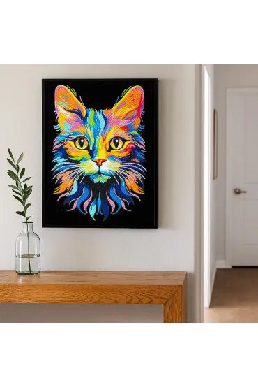 Diamond Dotz Haft diamentowy - Adults Flocked Neon Cat 35.5x45.7cm