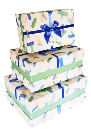 Rozette Pude�ko prostok�t pastel- seledyn 3szt