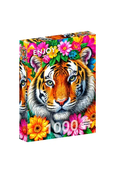 Puzzle 1000 Paski i kwiaty Enjoy