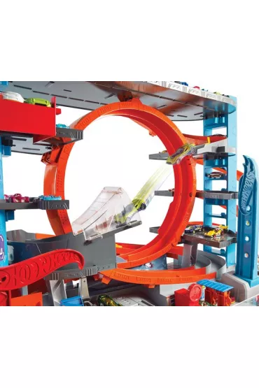 Hot Wheels City Mega Gara� Rekina Du�y zestaw do zabawy Parking FTB69