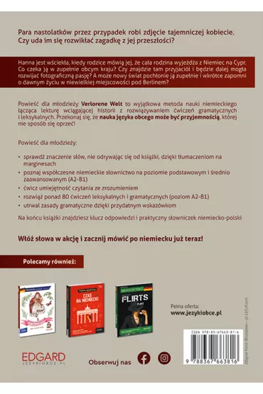 Niemiecki. Powie�� dla m�odzie�y Verlorene Welt. Zaginiony �wiat - Kevin Hadley, Piotr A Owsi�ski