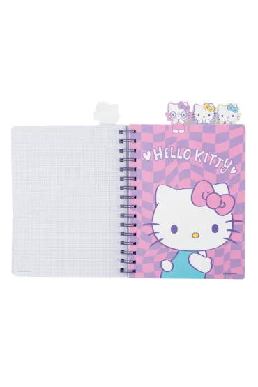 Patio Ko�obrulion A5 100k. w kratk� z g��wkami Hello Kitty pink wz�r 2