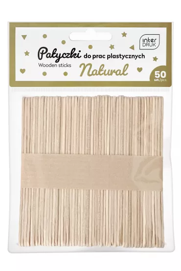 Interdruk Naturalne patyczki do prac plastyczny 113x10mm